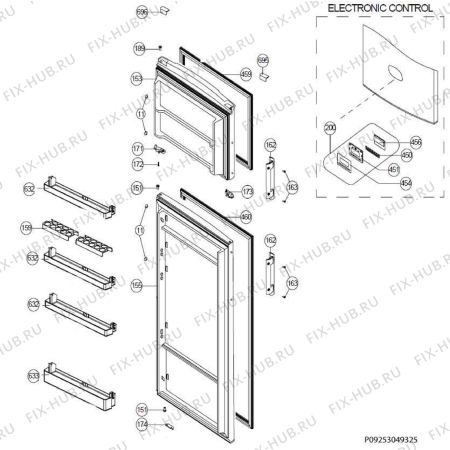 Взрыв-схема холодильника Aeg Electrolux S64400DNW0 - Схема узла Section 3
